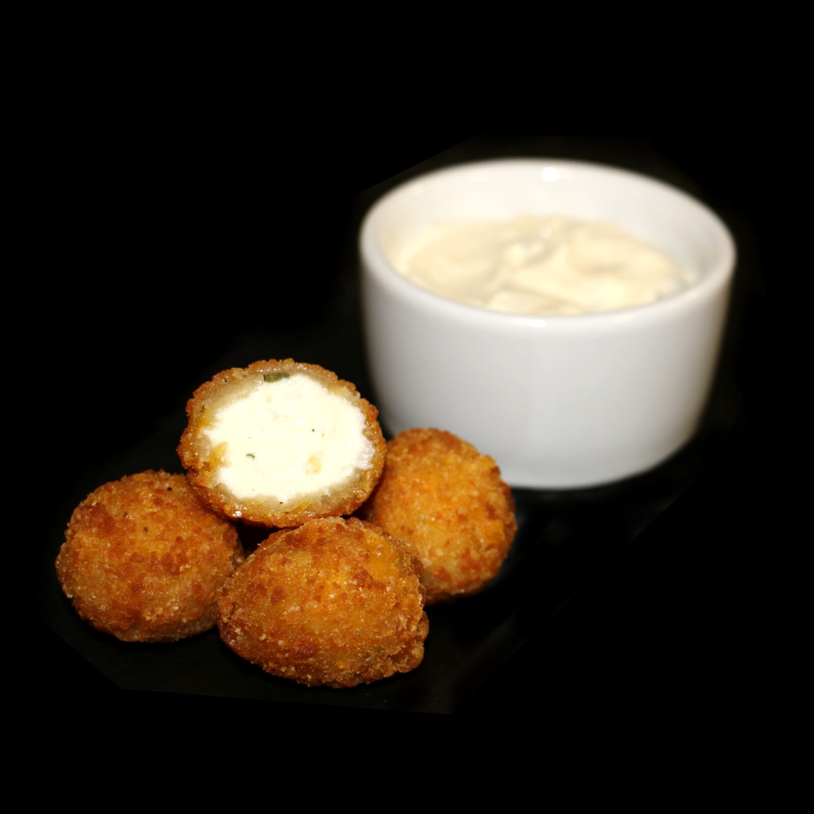 808. Toorjuustupallid 10 tk. + Küüslaugu kaste